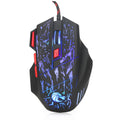Colourful luminous wired gaming mouse with USB cable and ergonomic design for desktop PCs