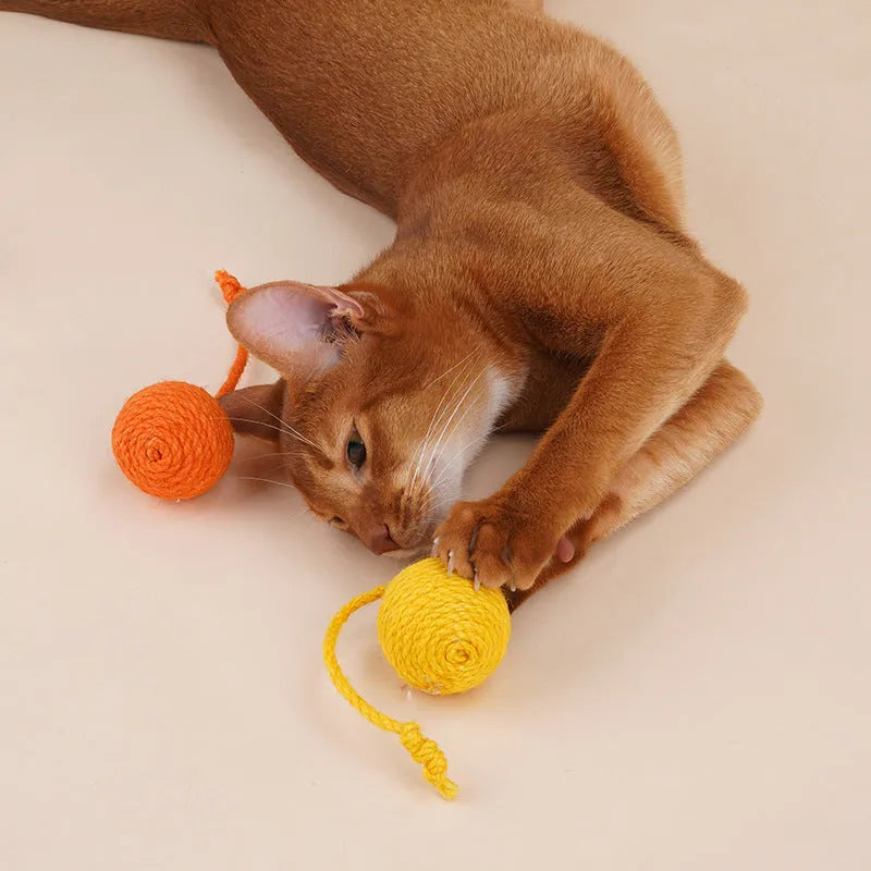 Cat toy set with bite-resistant teaser stick, catnip ball and interactive kitten toys in blue, green and red-yellow-blue colours