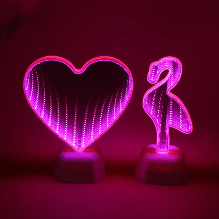LED creative double-sided love tunnel light with rose red illumination measuring 16cm by 7cm by 19cm