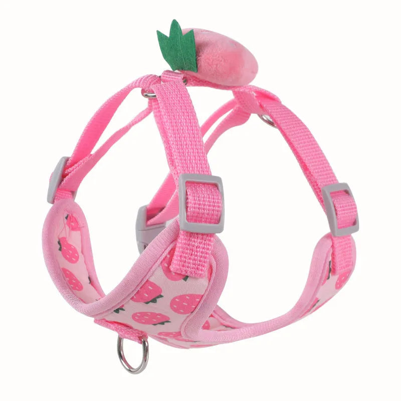 Reflective chest strap vest harness and lead for a small dog in avocado colour