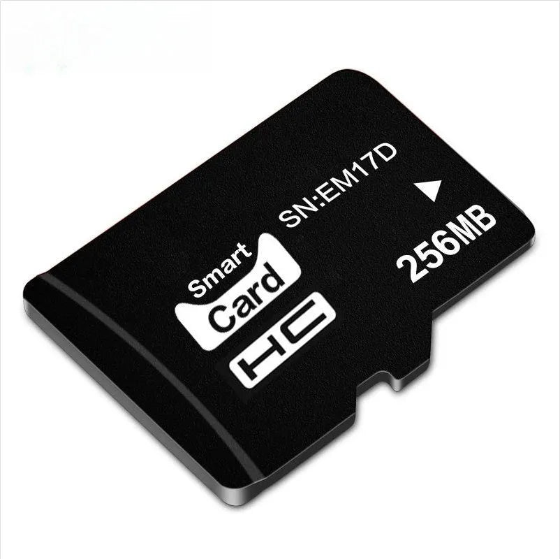 A single 256MB TransFlash (TF) memory card on a white background.
