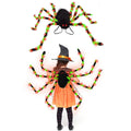Halloween spider backpack with LED lights in plush sugar bag material