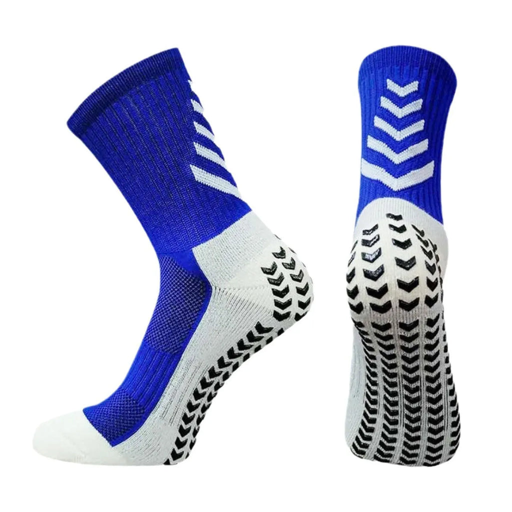 Men's mid-calf athletic socks with geometric patterns in various colours including black and fluorescent options