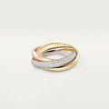 A pair of 925 silver couple rings with a full diamond finish, shown in sizes for him and her.