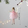 Pink and white cloth ballet girl angel plush doll pendant with modern simplicity styling