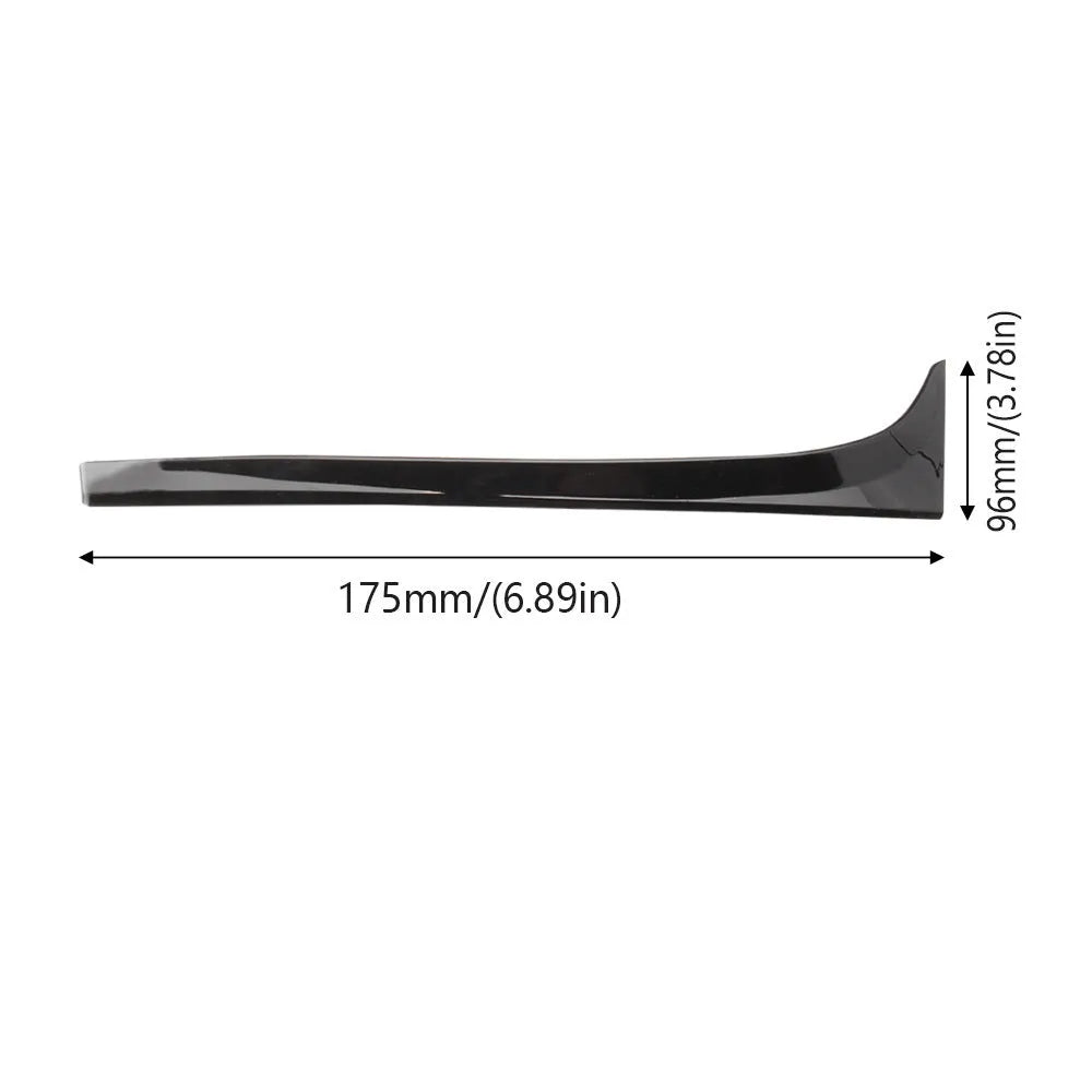Volkswagen Golf 7 MK7 black ABS plastic rear window side spoiler wing with adhesive tape.