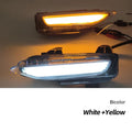 Infiniti Q50 Q70 front bumper LED turn signal and daytime running lamp assembly with ABS housing.