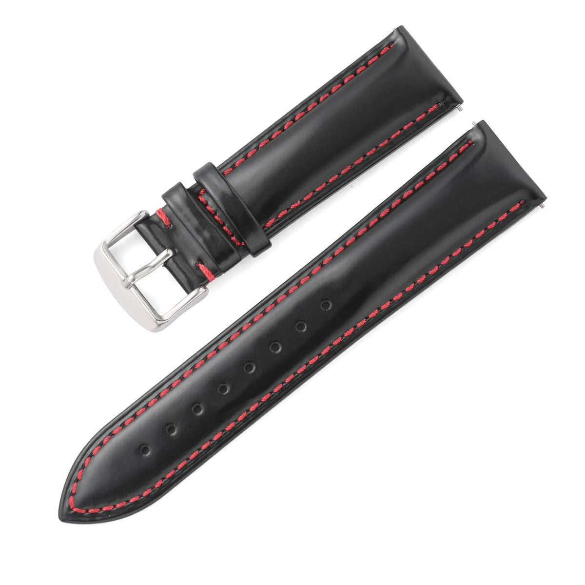 Quick release leather watch strap in bright cowhide available in multiple colours and widths