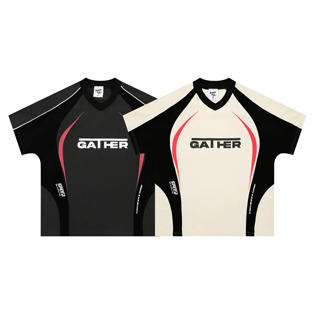 Men's loose fit T-shirt with letters print design in black or apricot colour options