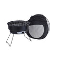Small folding round ice stove with barbecue grill and accessories for 1-2 person outdoor cooking