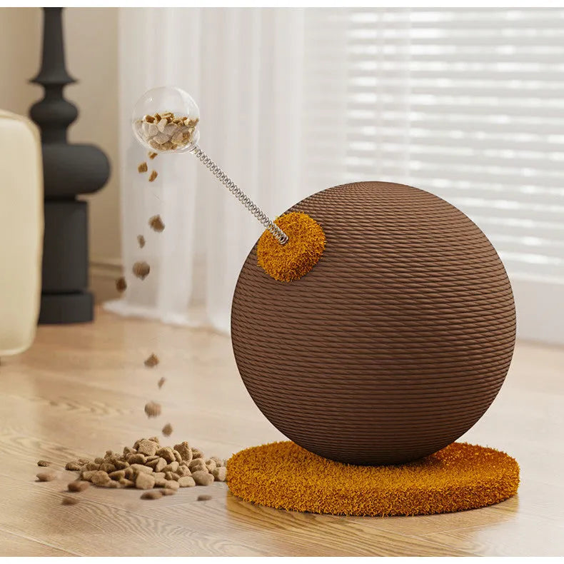 Large and small size cat scratching boards with hemp rope construction and anti-scratch design