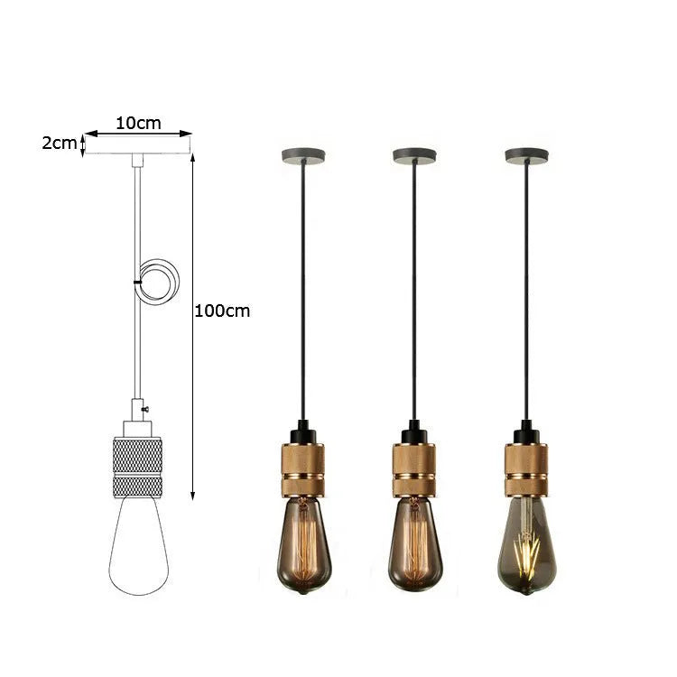 DIY retro chandelier assembly kit with electroplated lamp holder, braided cord, and ceiling rose in chrome finish.