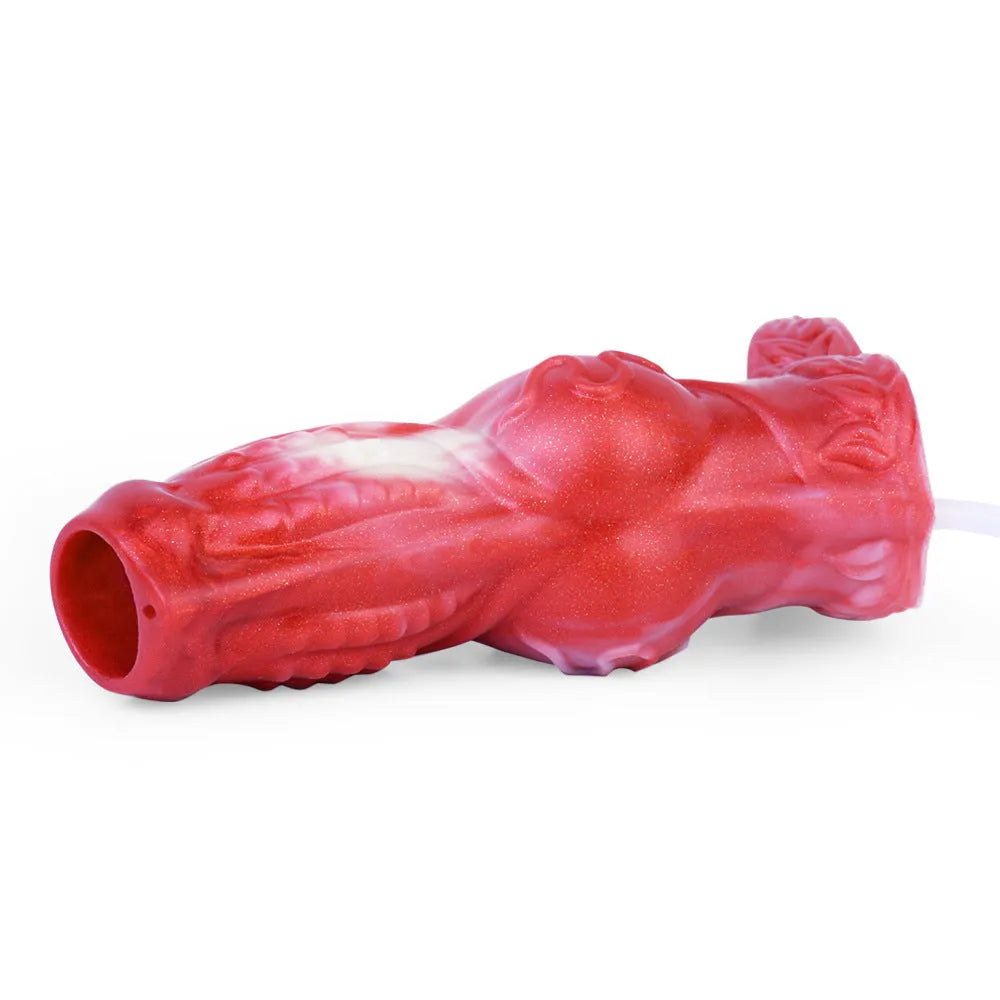 Water spray silicone adult toy set with syringe airbag components in M and L sizes