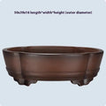 Green classical purple clay flower pot with old pile glazing, 50cm by 39cm by 16cm dimensions