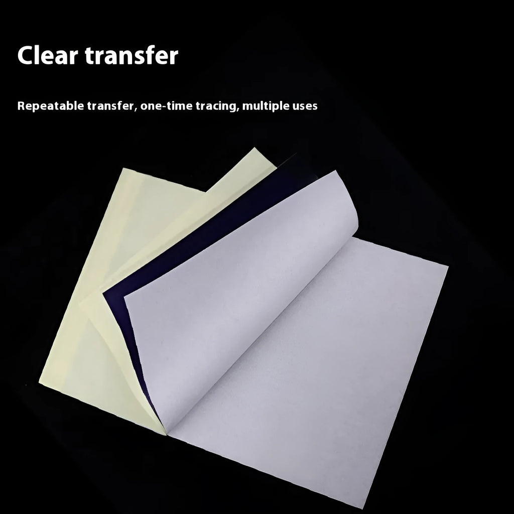A4 tattoo transfer paper quadruple copy sheets for hand drawing lines with transfer paste gel