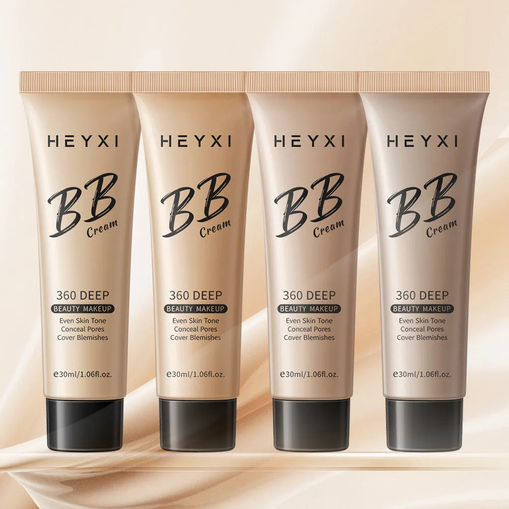 Waterproof sweat-proof BB cream in four colour shades for all skin types