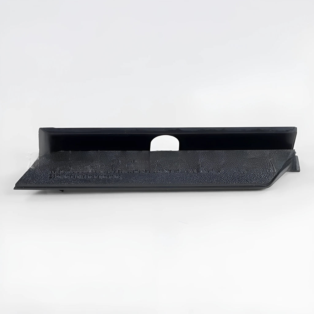 Black and white plastic hard drive blanking plates for PC computer cases.