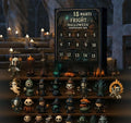 31 Night Horror Advent Calendar Box showing sealed blind boxes containing resin doll surprises