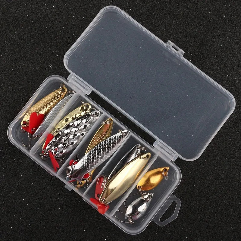 Fishing lure metal sequin sets in 11, 21 and 36 piece packages for bait customisation