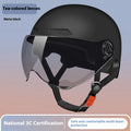 3C certified electric motorcycle helmet with polypropylene shell and sun protection visor in various colours