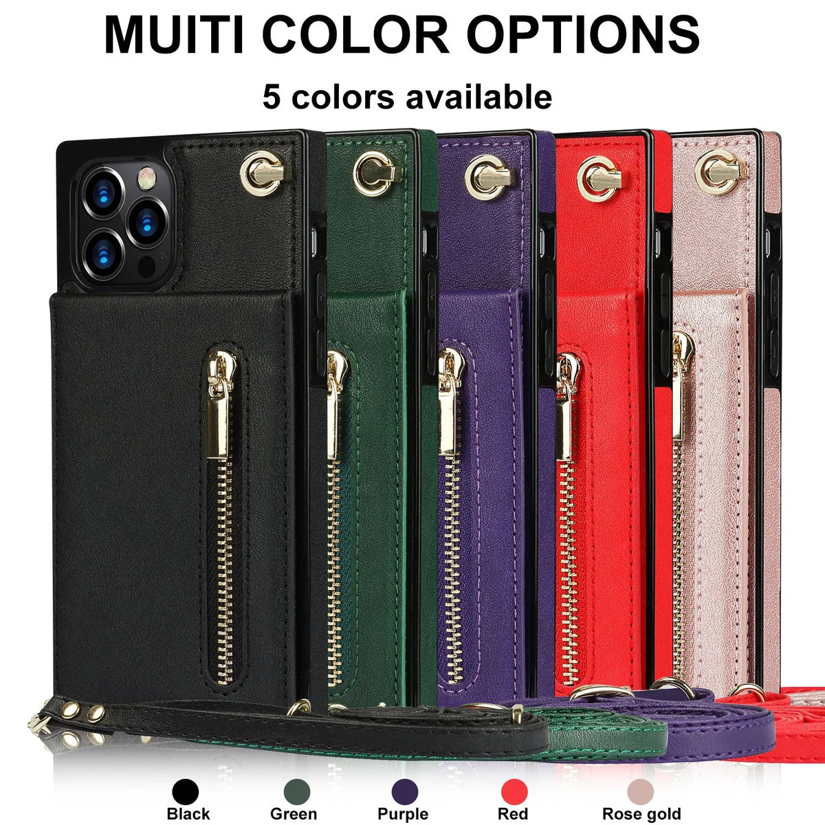 TPU and leather messenger style mobile phone case in solid colours for Samsung and iPhone models.