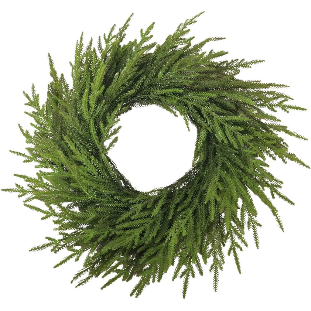 PE plastic American country style garland for front doors, 60cm long with plastic foliage