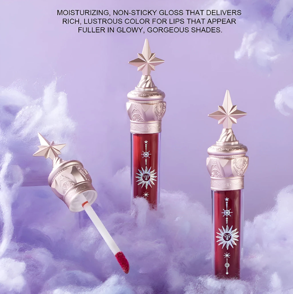 Lip gloss tube 2.3 x 11.2 cm, 24.5 g, mirror finish, eight colours, mineral formula