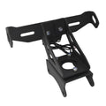 Black aluminium alloy licence plate bracket for Honda motorcycles with fixed style design