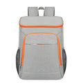 Large black Oxford cloth outdoor backpack with curved shoulder straps, shown open to reveal compartments.