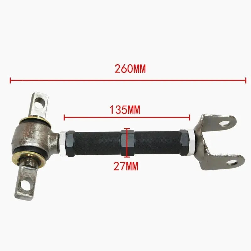 Blue aluminium alloy pull rod rear wheel recliner for Honda Civic EP3 car modification.