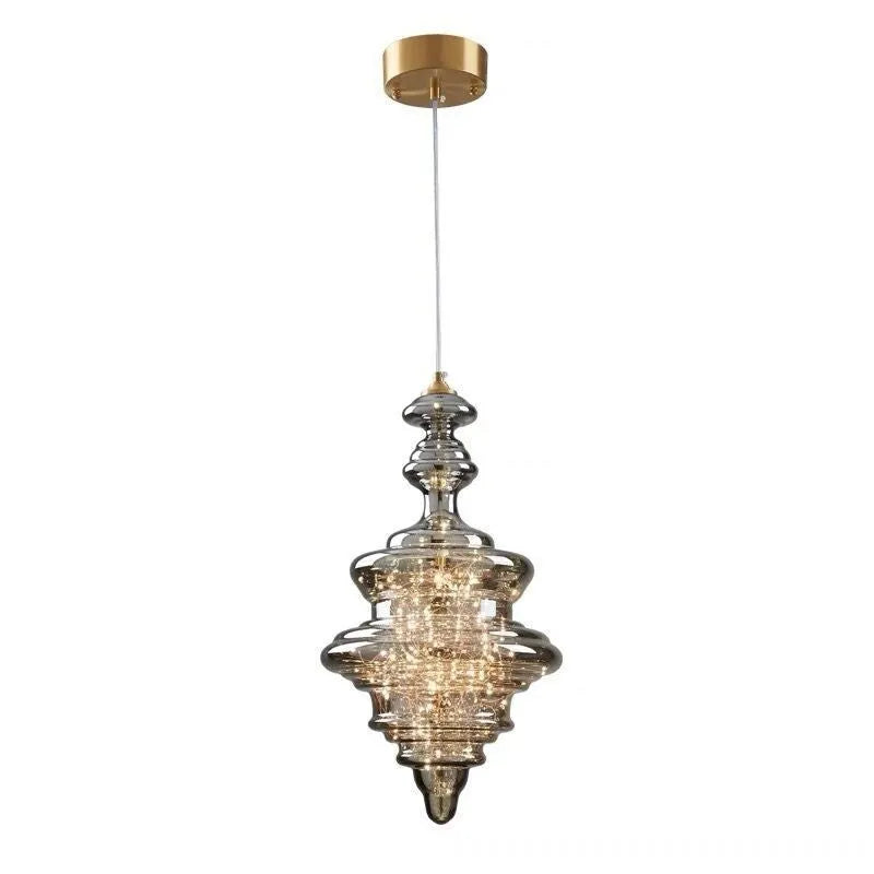 Modern glass droplight chandelier with adjustable suspension in minimalist design