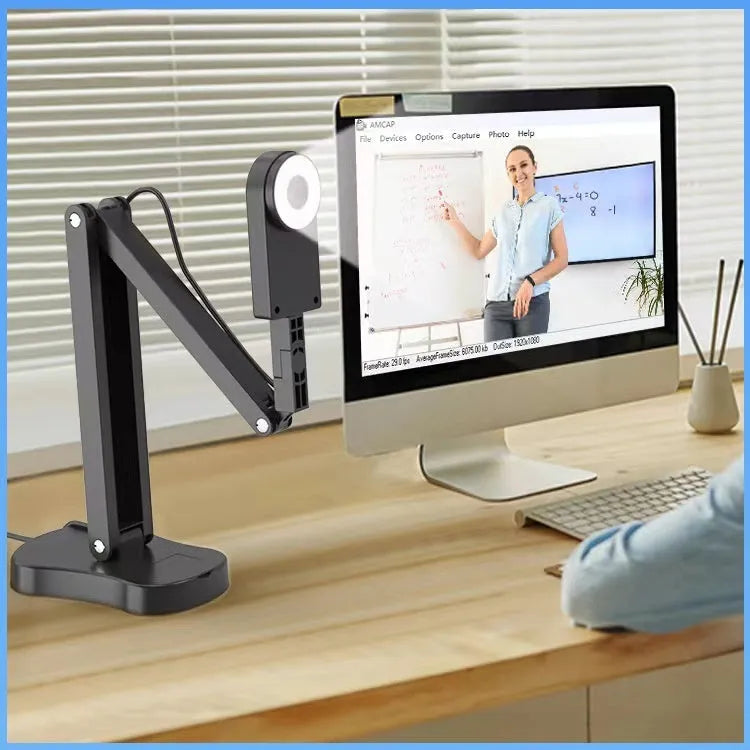 Computer live camera with USB cable and built-in microphone for video recording