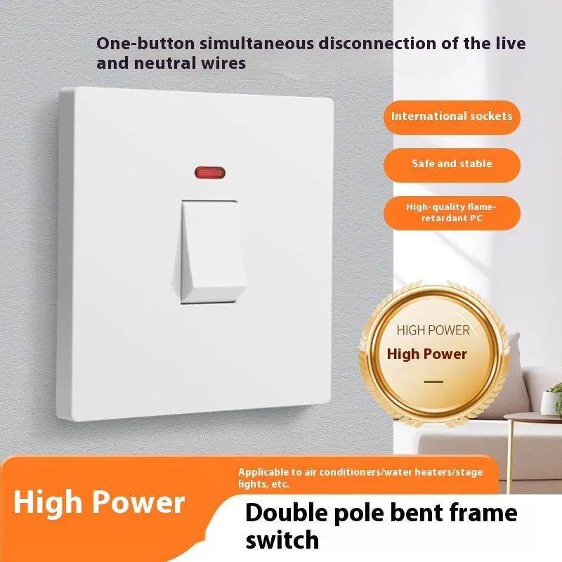 25A 45A 3P water heater switch with light panel in gold grey white colours