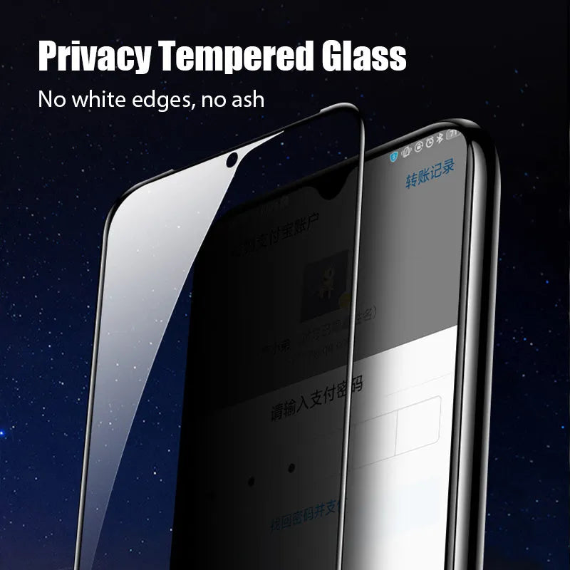 Privacy screen protector for Poco and Redmi Note phones with anti-spy viewing angle protection