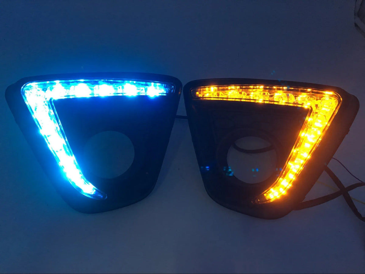 Mazda CX5 daytime running light LED bulbs with electroplated finish and multiple style options