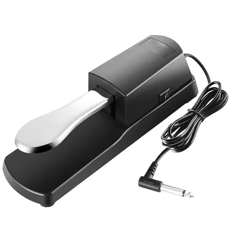 Black single leg sustain pedal for MIDI keyboards and electronic pianos