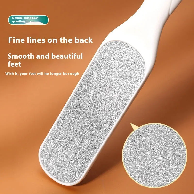 Stainless steel foot grinder with double-sided sandpaper-style gear for callus removal