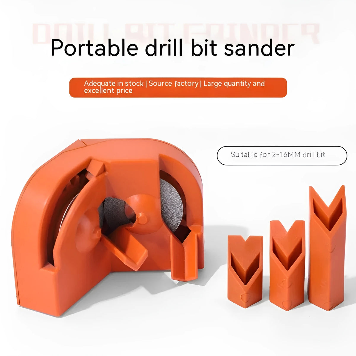 Portable universal grinding drill tool with orange and black colour options