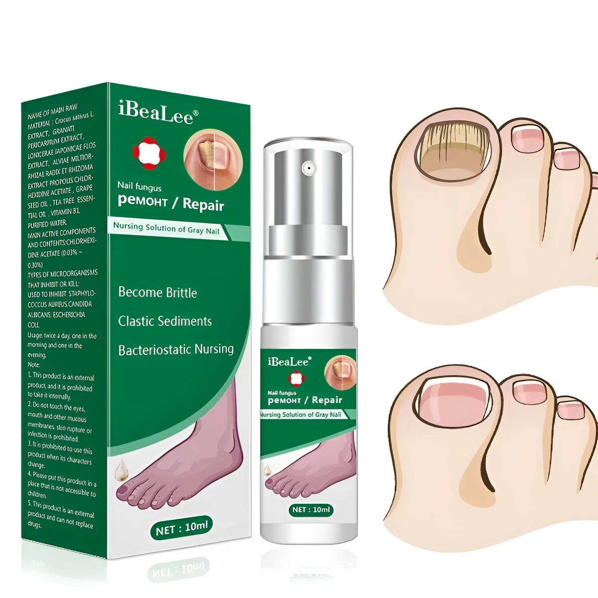Repair Dust for Deck Liquid Antimicrobial 10ml foot treatment applicator