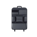 Black leather car seat back storage hanging bag with handle in two size options