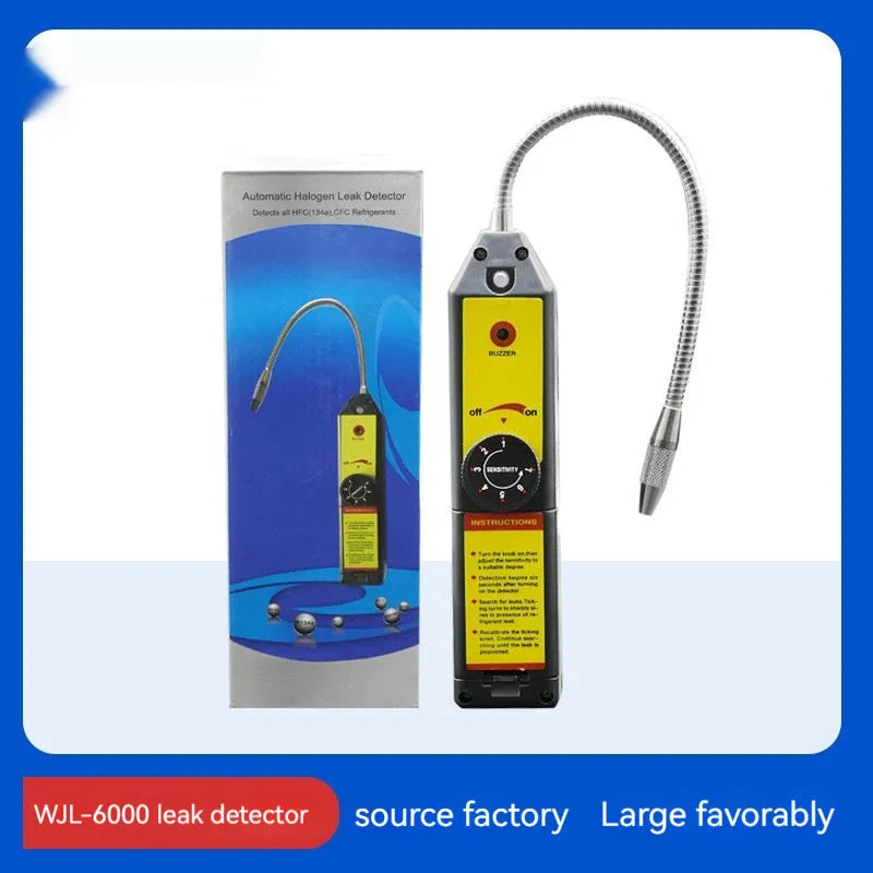 WJL-6000 electronic halogen leak detector with extended 20cm probe for refrigerant system testing