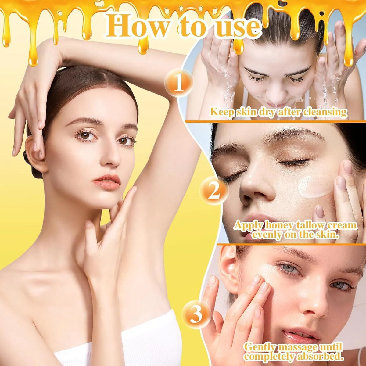 50g jar of cow fat moisturising cream with honey for dry and combination skin types