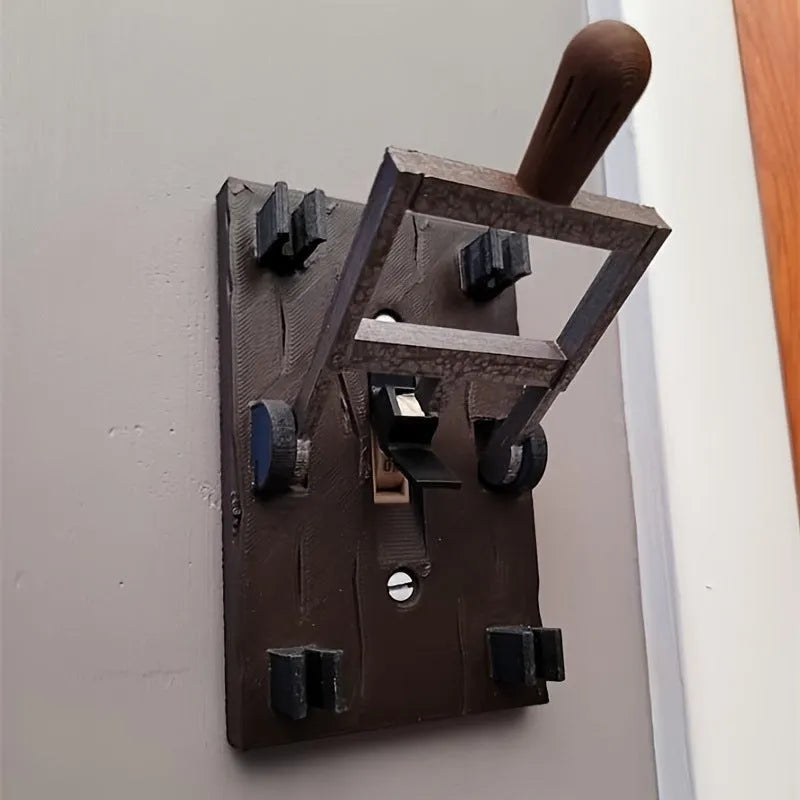 Retro DZ1V1 single control mechanical light switch with PLA shell for exposed decorative installation.