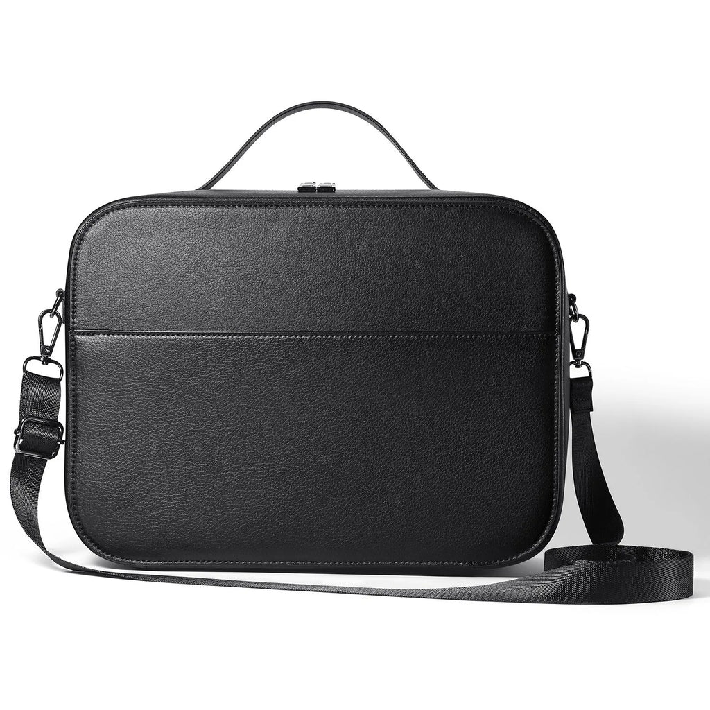 MR Glasses Storage Box for Vision Pro in black superfiber measuring 32.5cm by 24.5cm by 11.5cm