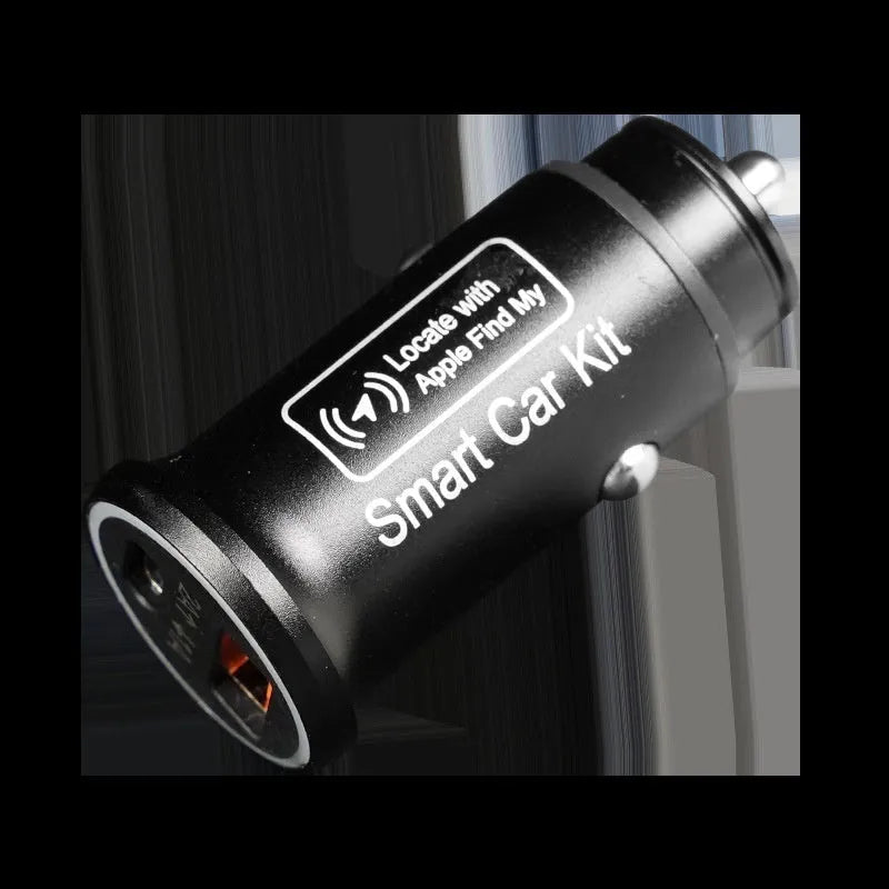Black car GPS locator tracking device with charger installation for vehicle security