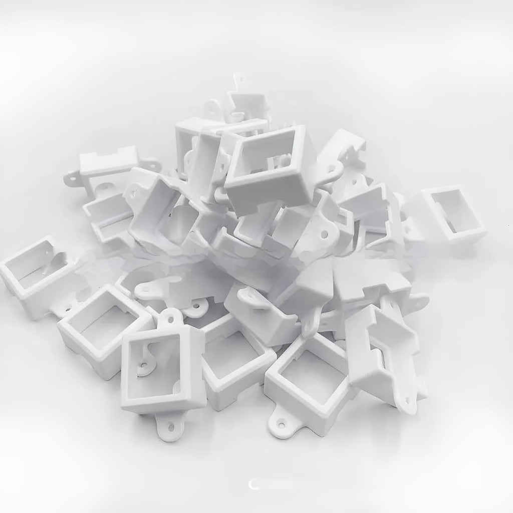 White plastic LED light protective lampshade for fixed bracket mounting
