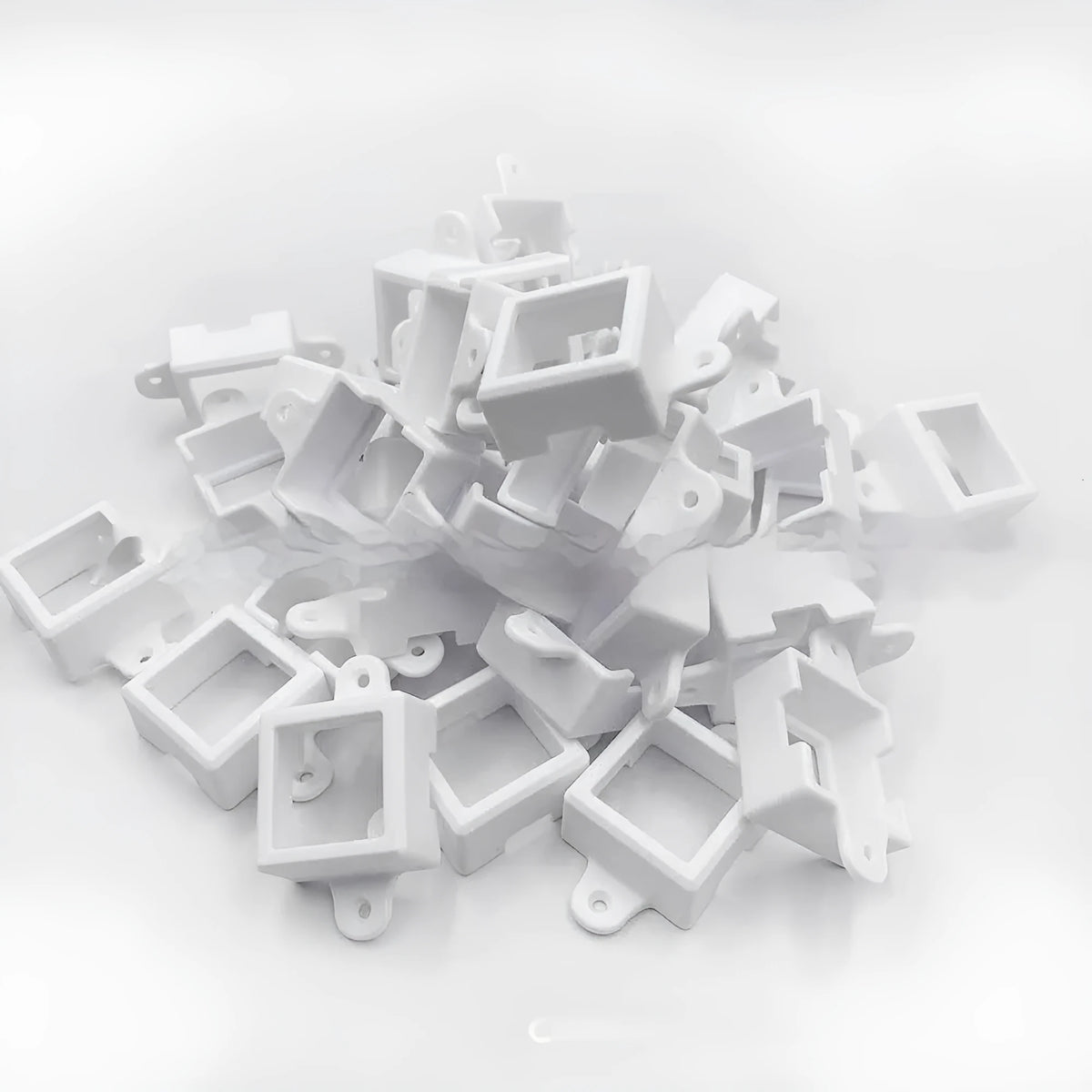 White plastic LED light protective lampshade for fixed bracket mounting