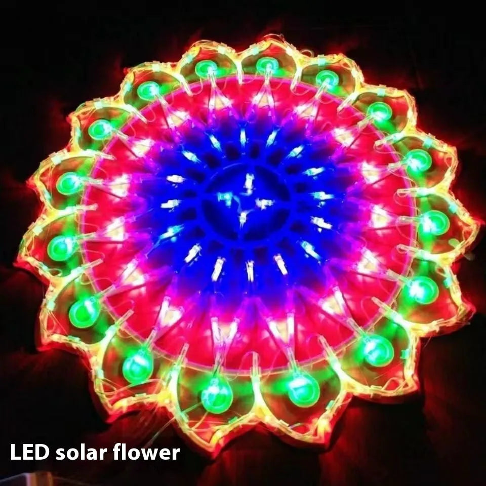 Christmas festival outdoor decorative string lights with peacock, love, sunflower and star light colours