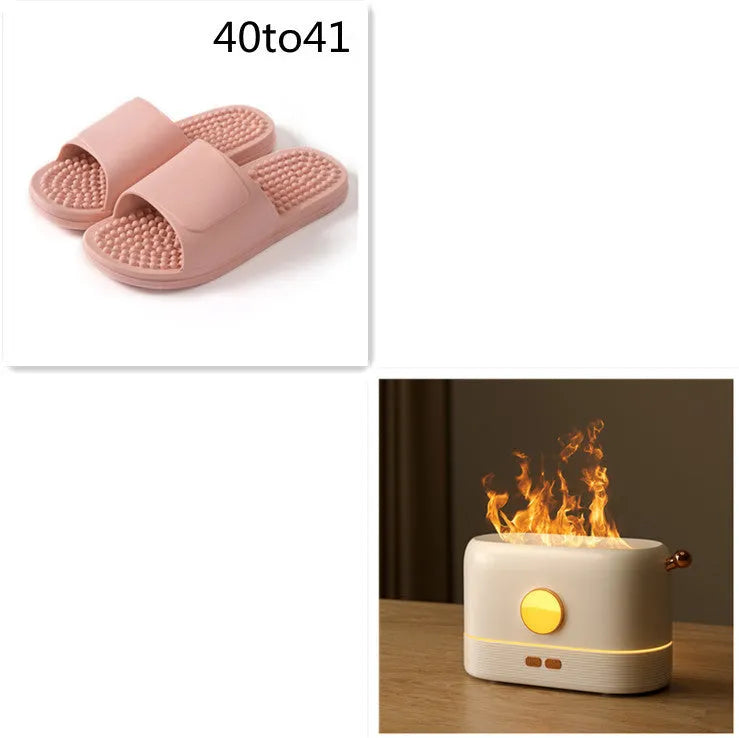 Simulation flame USB humidifier with 200ml water tank in black, green or white colours