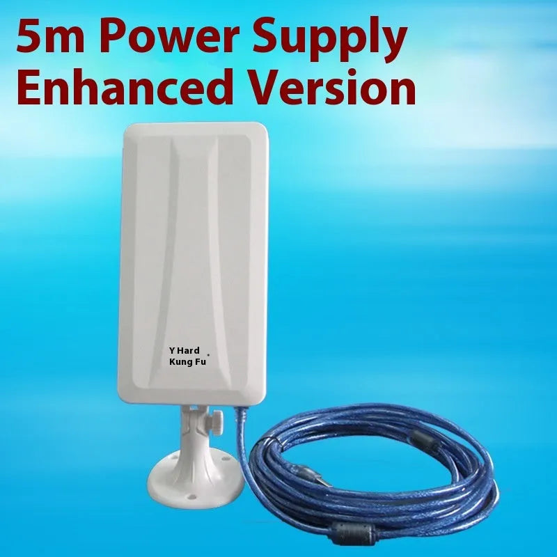White USB wireless network card with compact design for desktop placement